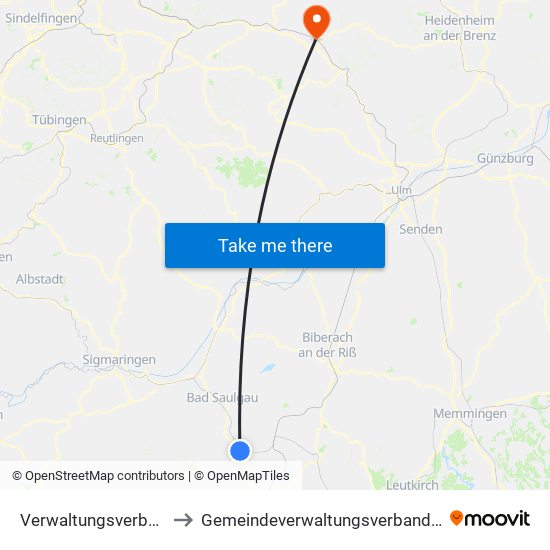 Verwaltungsverband Altshausen to Gemeindeverwaltungsverband Mittleres Fils-Lautertal map