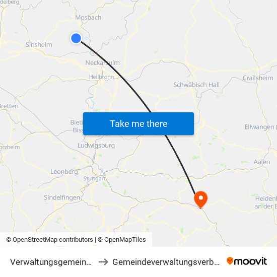 Verwaltungsgemeinschaft Haßmersheim to Gemeindeverwaltungsverband Mittleres Fils-Lautertal map