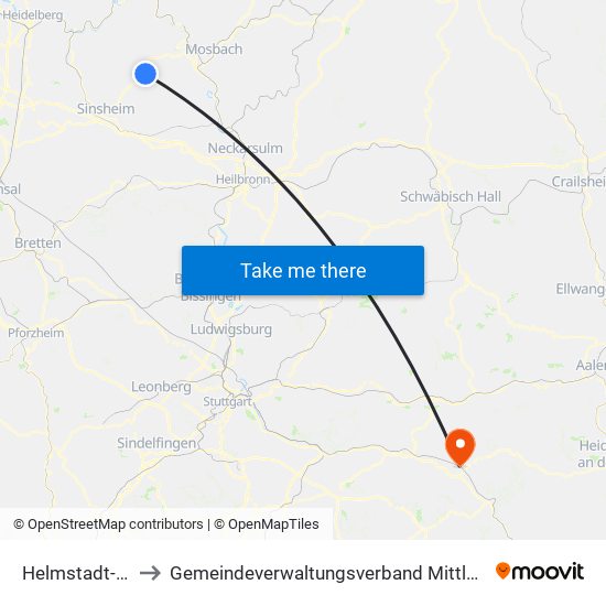 Helmstadt-Bargen to Gemeindeverwaltungsverband Mittleres Fils-Lautertal map