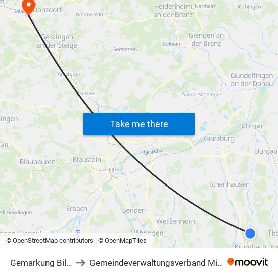 Gemarkung Billenhausen to Gemeindeverwaltungsverband Mittleres Fils-Lautertal map