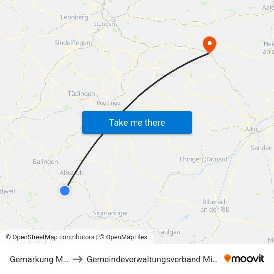 Gemarkung Meßstetten to Gemeindeverwaltungsverband Mittleres Fils-Lautertal map