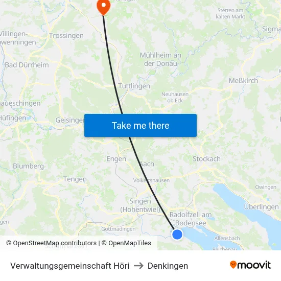 Verwaltungsgemeinschaft Höri to Denkingen map