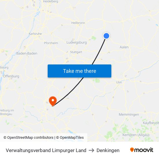 Verwaltungsverband Limpurger Land to Denkingen map