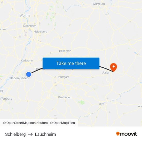 Schielberg to Lauchheim map