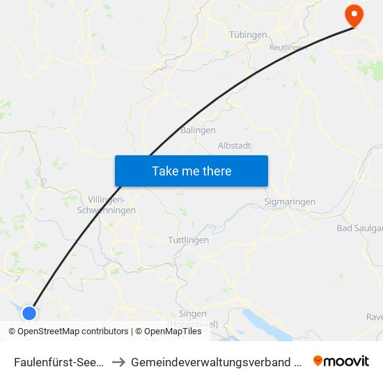 Faulenfürst-Seebrugg to Gemeindeverwaltungsverband Lenningen map