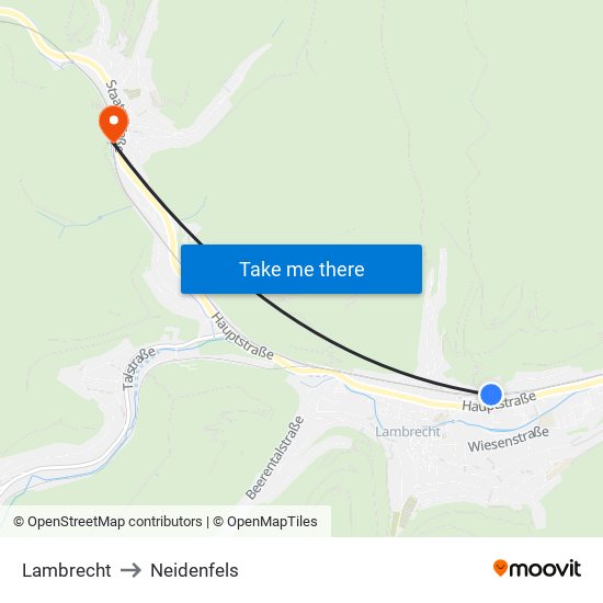 Lambrecht to Neidenfels map