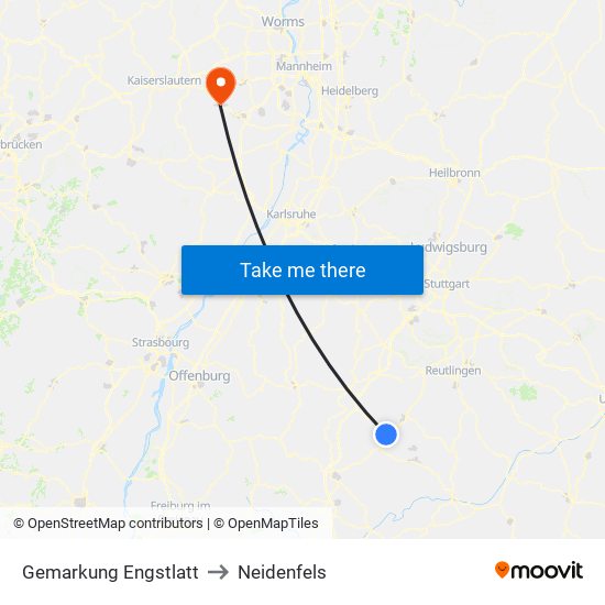 Gemarkung Engstlatt to Neidenfels map