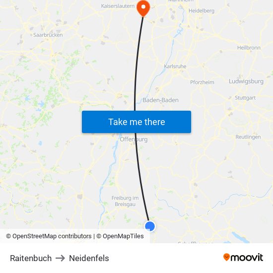 Raitenbuch to Neidenfels map
