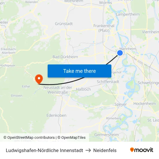 Ludwigshafen-Nördliche Innenstadt to Neidenfels map