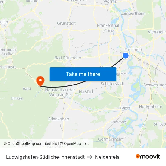 Ludwigshafen-Südliche-Innenstadt to Neidenfels map