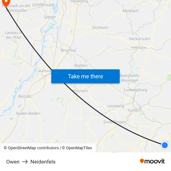 Owen to Neidenfels map
