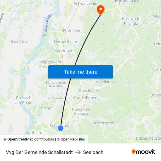 Vvg Der Gemeinde Schallstadt to Seelbach map