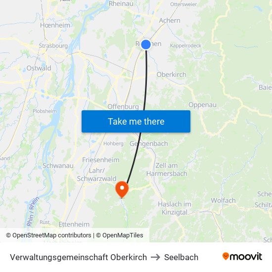 Verwaltungsgemeinschaft Oberkirch to Seelbach map