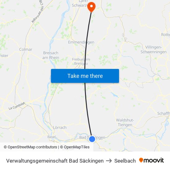 Verwaltungsgemeinschaft Bad Säckingen to Seelbach map