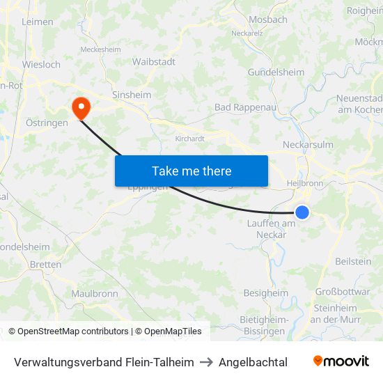 Verwaltungsverband Flein-Talheim to Angelbachtal map