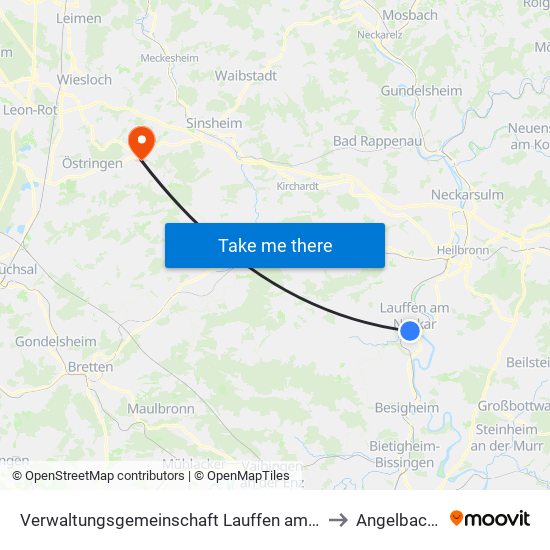 Verwaltungsgemeinschaft Lauffen am Neckar to Angelbachtal map