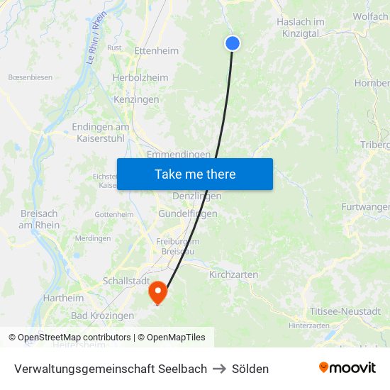 Verwaltungsgemeinschaft Seelbach to Sölden map