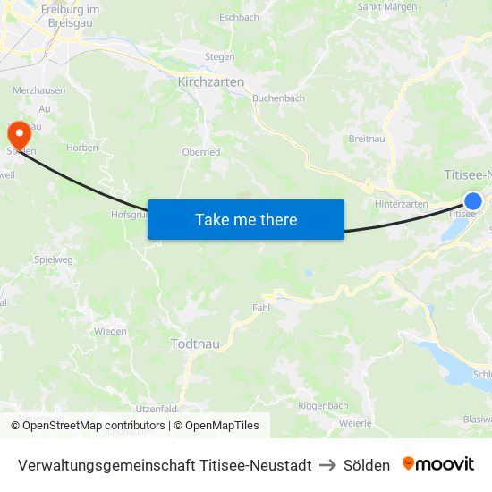 Verwaltungsgemeinschaft Titisee-Neustadt to Sölden map