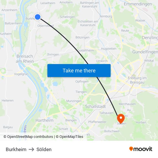 Burkheim to Sölden map