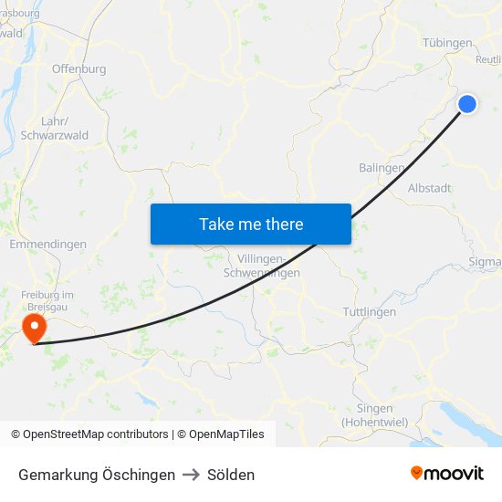 Gemarkung Öschingen to Sölden map