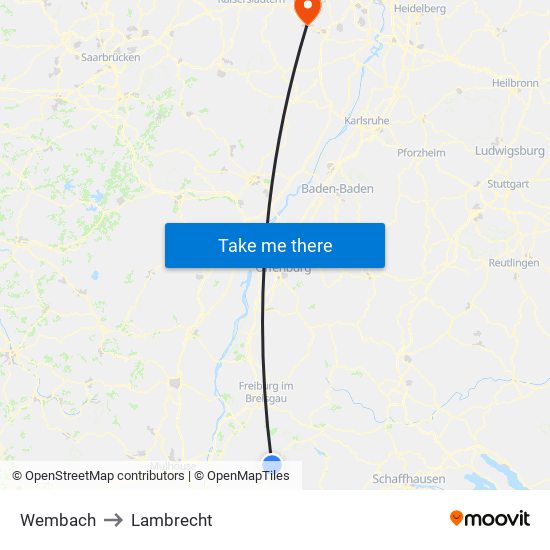 Wembach to Lambrecht map