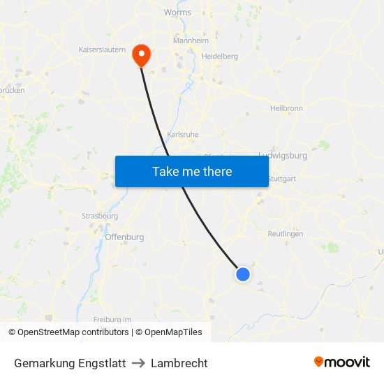 Gemarkung Engstlatt to Lambrecht map