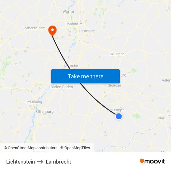 Lichtenstein to Lambrecht map