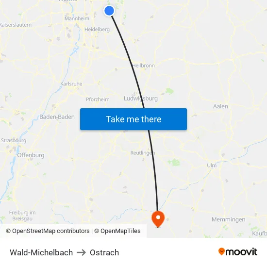 Wald-Michelbach to Ostrach map