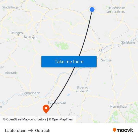 Lauterstein to Ostrach map