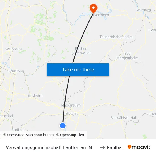 Verwaltungsgemeinschaft Lauffen am Neckar to Faulbach map