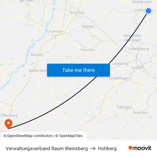 Verwaltungsverband Raum Weinsberg to Hohberg map