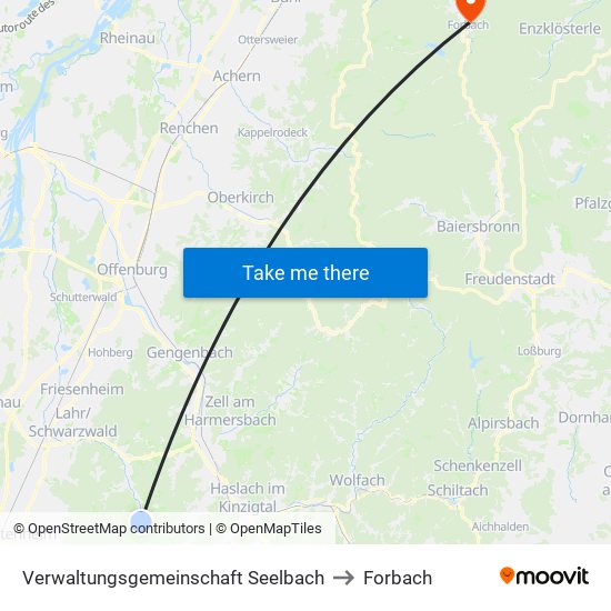 Verwaltungsgemeinschaft Seelbach to Forbach map