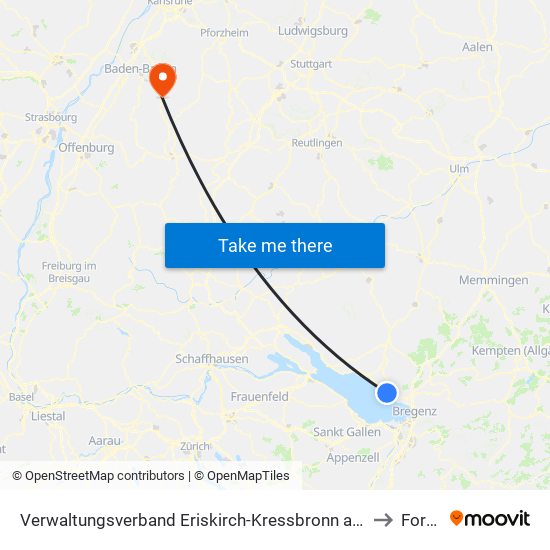 Verwaltungsverband Eriskirch-Kressbronn am Bodensee-Langenargen to Forbach map