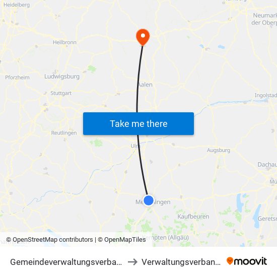 Gemeindeverwaltungsverband Rot-Tannheim to Verwaltungsverband Crailsheim map