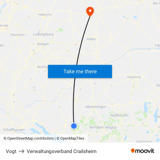 Vogt to Verwaltungsverband Crailsheim map