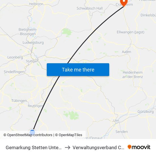 Gemarkung Stetten Unter Holstein to Verwaltungsverband Crailsheim map