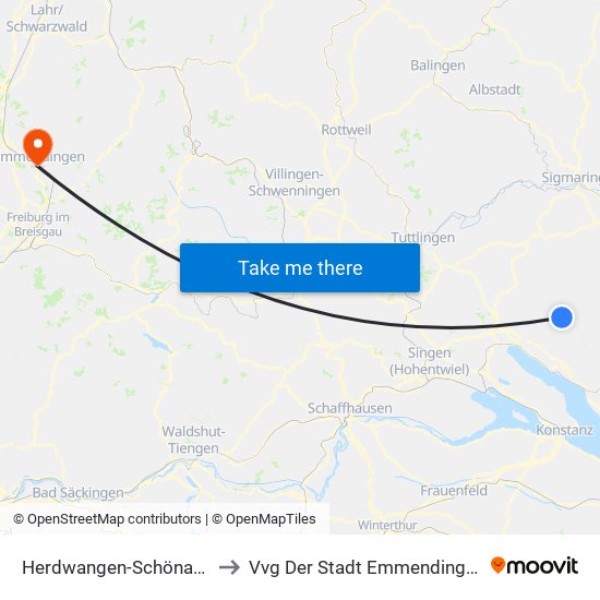 Herdwangen-Schönach to Vvg Der Stadt Emmendingen map