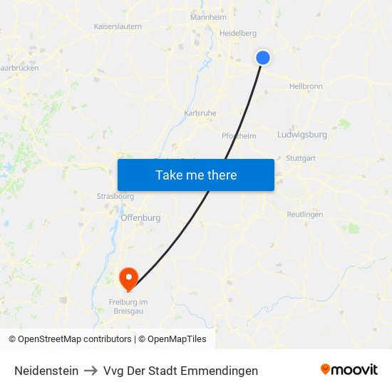 Neidenstein to Vvg Der Stadt Emmendingen map