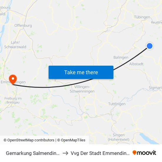 Gemarkung Salmendingen to Vvg Der Stadt Emmendingen map