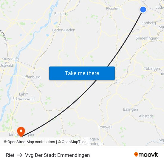 Riet to Vvg Der Stadt Emmendingen map