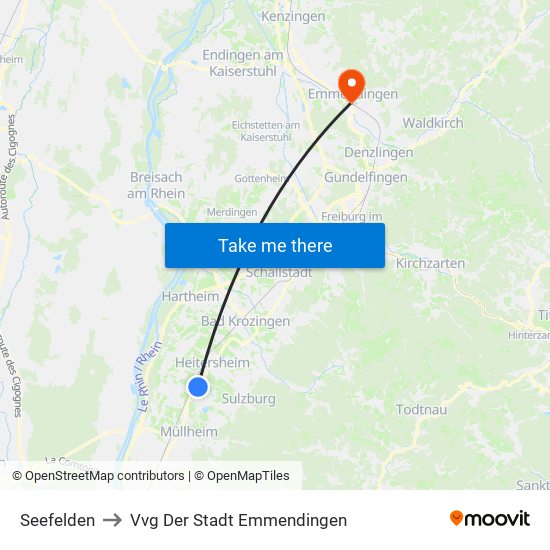 Seefelden to Vvg Der Stadt Emmendingen map