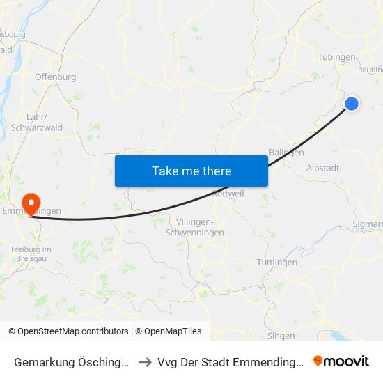 Gemarkung Öschingen to Vvg Der Stadt Emmendingen map