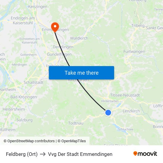 Feldberg (Ort) to Vvg Der Stadt Emmendingen map