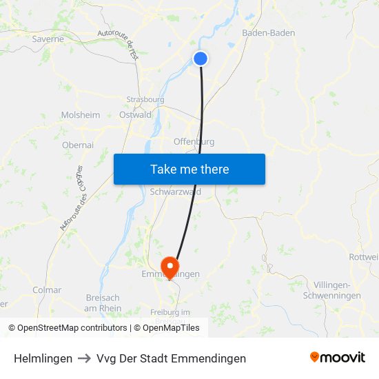 Helmlingen to Vvg Der Stadt Emmendingen map