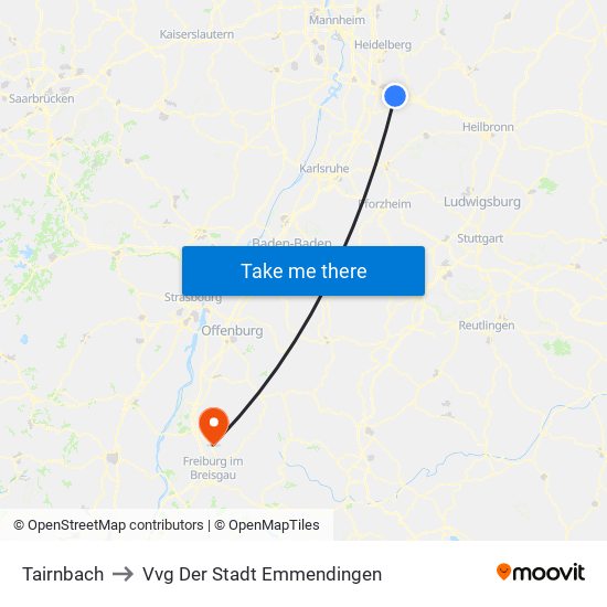 Tairnbach to Vvg Der Stadt Emmendingen map