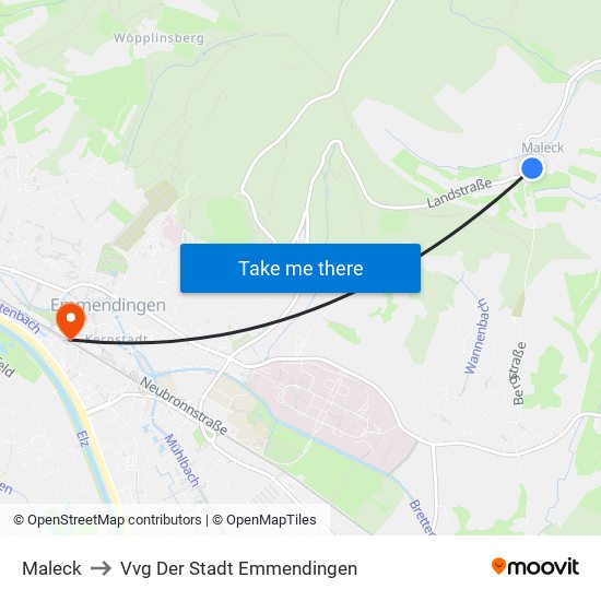 Maleck to Vvg Der Stadt Emmendingen map