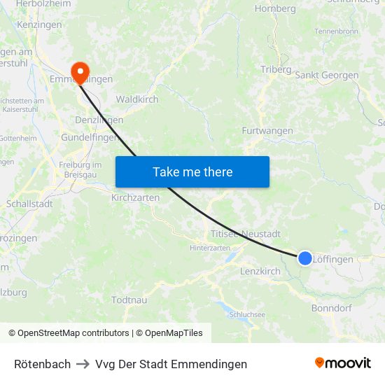 Rötenbach to Vvg Der Stadt Emmendingen map