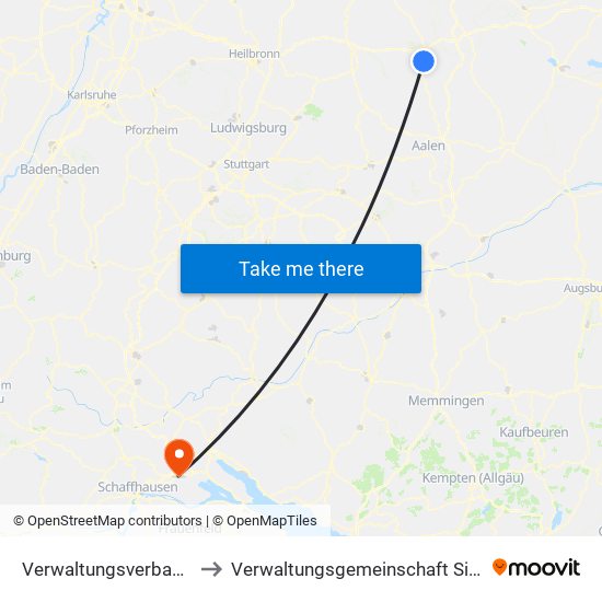 Verwaltungsverband Crailsheim to Verwaltungsgemeinschaft Singen (Hohentwiel) map