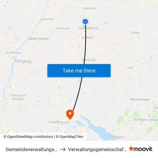 Gemeindeverwaltungsverband Besigheim to Verwaltungsgemeinschaft Singen (Hohentwiel) map