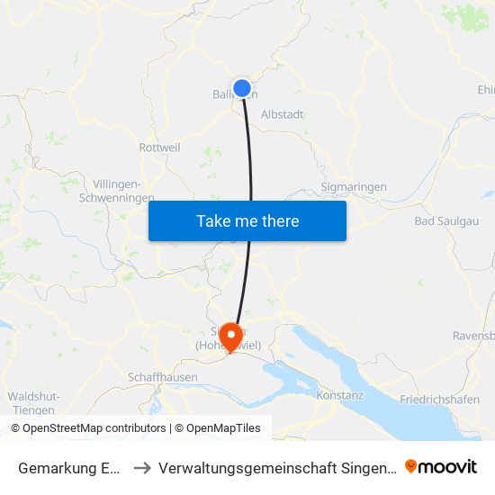 Gemarkung Engstlatt to Verwaltungsgemeinschaft Singen (Hohentwiel) map